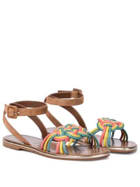Ella suede and leather sandals