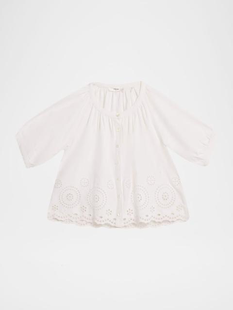 FRAME The Eyelet Resort Blouse