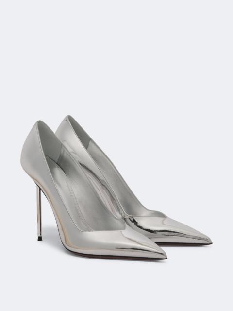PARIS TEXAS Lidia metallic leather pumps