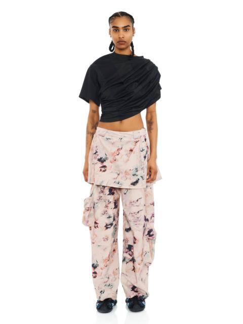 Collina Strada CHARCOAL STRIPE EVA DRAPED TEE