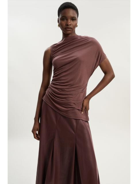 KAREN MILLEN Tencel Ruched Detail Top