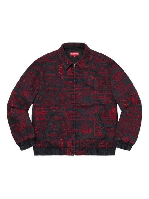 Supreme Checks Embroidered Denim Jacket 'Red Black' SUP-SS20-453
