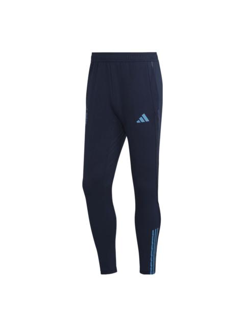 Men's adidas Afa Tr Pant Stripe Logo Slim Fit Mid Waist Sports Pants/Trousers/Joggers Black HF3914