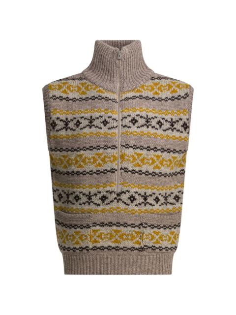 Kapital quarter-zip sleeveless sweater vest