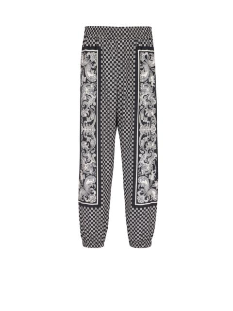 Balmain Mini monogram paisley print trousers