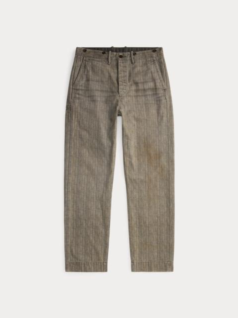 RRL by Ralph Lauren Engineer Fit Herringbone-Print Pant