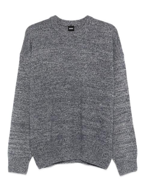 BOSS speckled crew-neck sweater