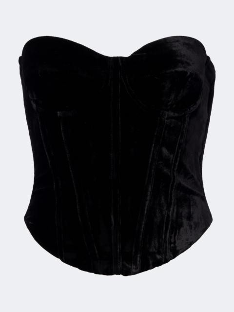 ROTATE Velvet bustier