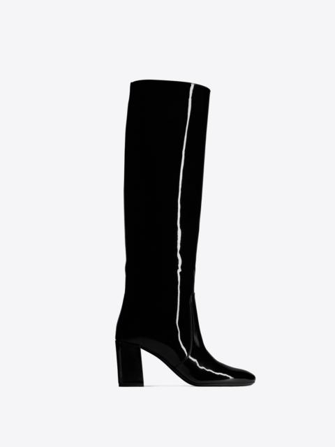 SAINT LAURENT who boots in patent leather