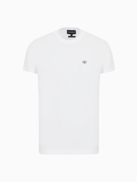 EMPORIO ARMANI Supima jersey T-shirt with micro logo patch