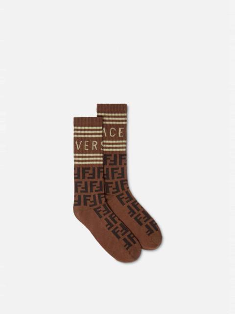 VERSACE Fendace FF 90s Vintage Logo Socks