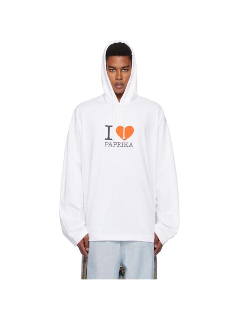 VETEMENTS White 'I Love Paprika' Hoodie