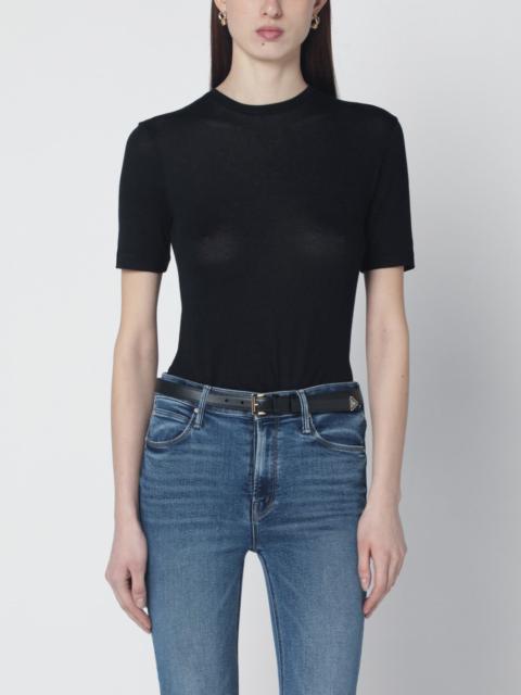 TOTEME Black viscose jersey T-shirt