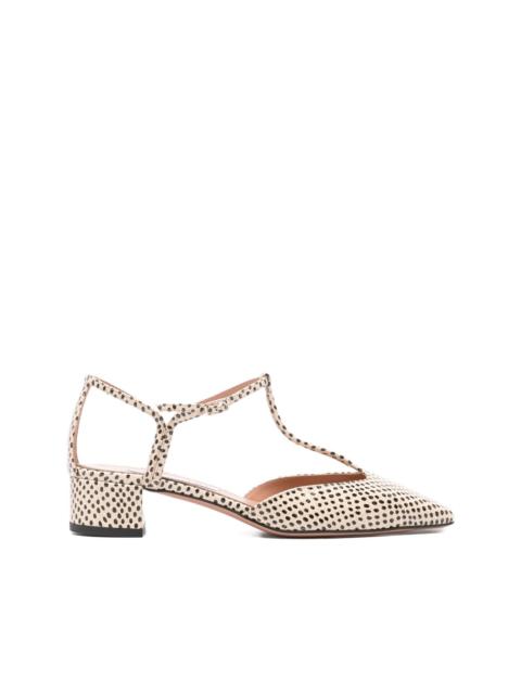 AQUAZZURA T-strap patterned pumps