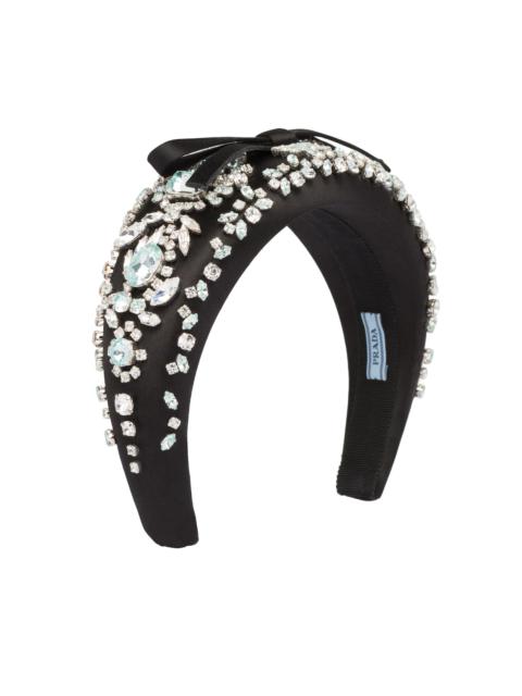 Prada Embellished satin headband