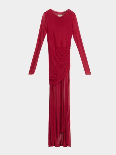 JBQ Serene Sheer Mesh Maxi Dress