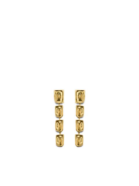 BRASS CROC EARRINGS