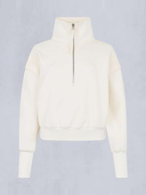 MOOSE KNUCKLES MIXMEDIA QUARTER-ZIP SWEATER