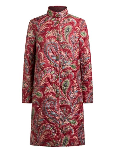 Etro quilted paisley reversible coat