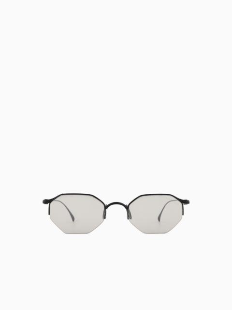 GIORGIO ARMANI MEN’S HEXAGONAL-SHAPED SUNGLASSES