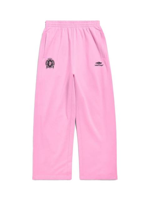 BALENCIAGA Soccer Baggy Sweatpants in Pink/black