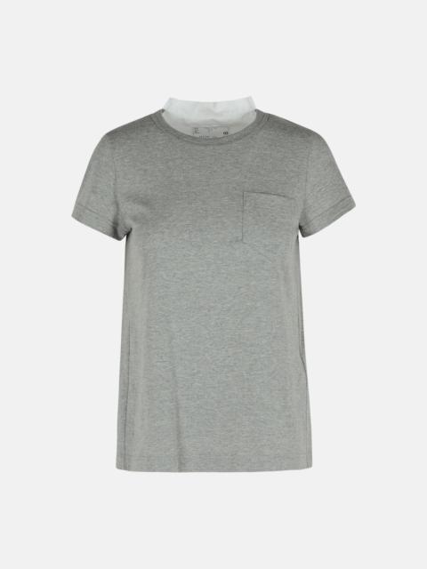 GRAY COTTON T-SHIRT