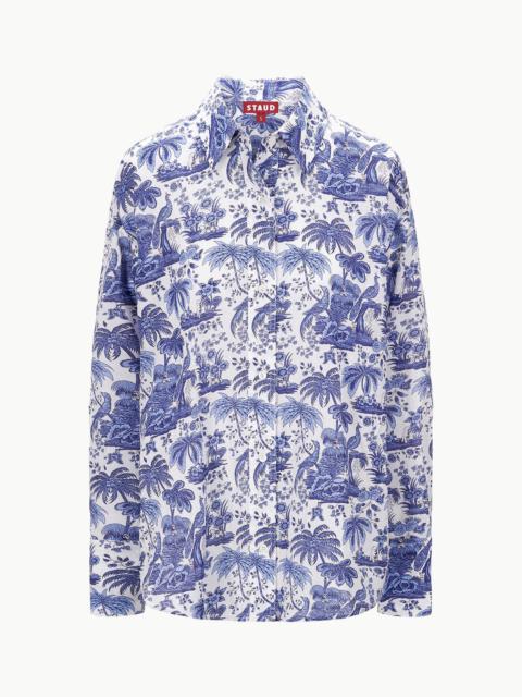 STAUD STAUD COLTON SHIRT BLUE TOILE