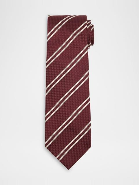 TOM FORD Men's Woven Diagonal-Stripe Silk Tie