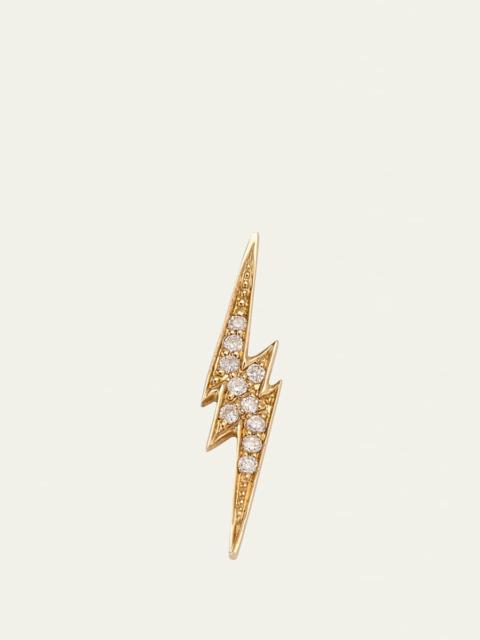SYDNEY EVAN 14k White Gold Diamond Lightning Bolt Stud Earring, Single