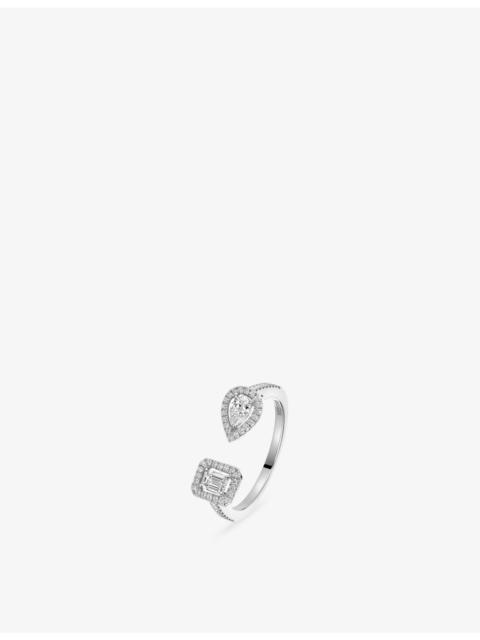 MESSIKA My Twin Toi & Moi 18ct white-gold and 0.45ct diamond ring