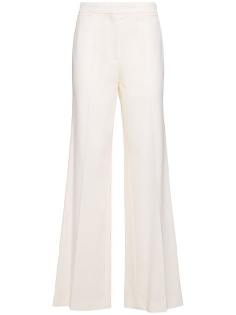 Tailored wool blend flared pants