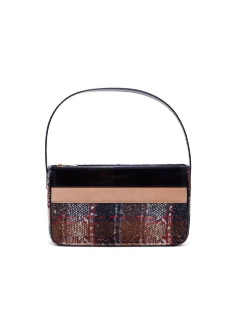 check-pattern shoulder bag