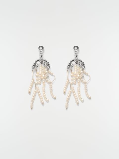 Lemaire TASSEL SHORT EARRINGS IN GLASS BEADS.
