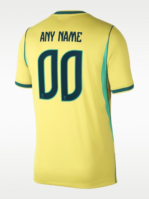 Nike Brazil 2026 Stadium Home Men's Nike Dri-FIT Soccer Replica Custom Jersey By You
