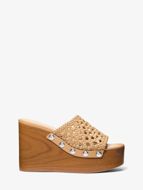 MICHAEL KORS Mayes Woven Wedge Sandal