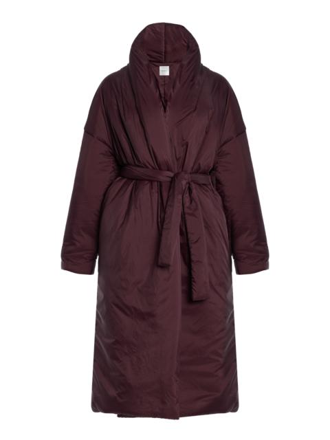 LESET Bo Shawl-Collar Puffer Coat burgundy