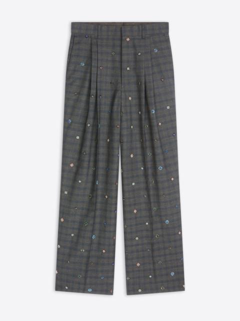 Dries Van Noten EMBROIDERED STRAIGHT-LEG PANTS