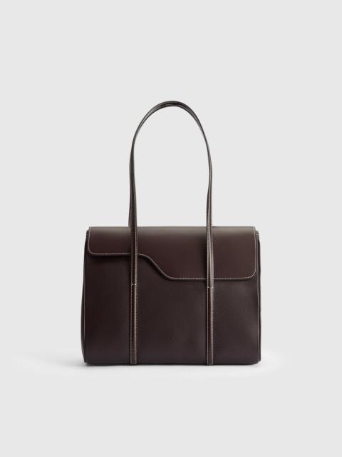 ATP ATELIER Abriola Walnut/Contrast Stitch Grained Leather/Leather