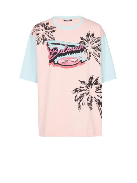 Loose Balmain Miami printed T-shirt