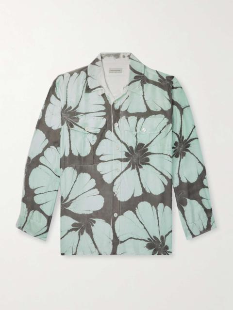 Floral-Print Silk-Twill Shirt