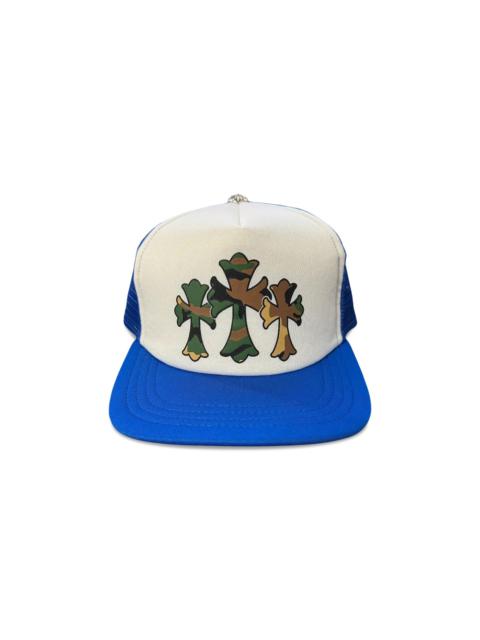 Chrome Hearts Triple Cross Trucker Hat 'Blue/White'