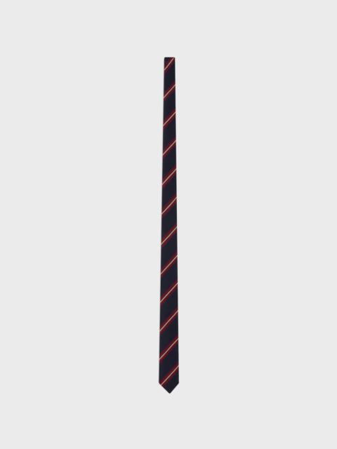 CELINE thin tie in striped silk