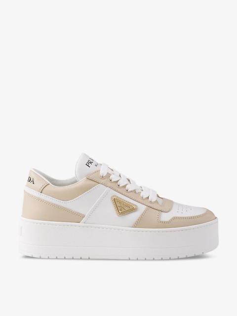 Downtown Bold platform-sole leather trainers