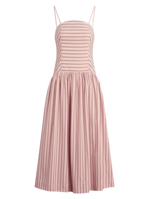 Joe's Jeans Women's The Mara Drop-Waist Midi-Dress - Blush Pink Stripe