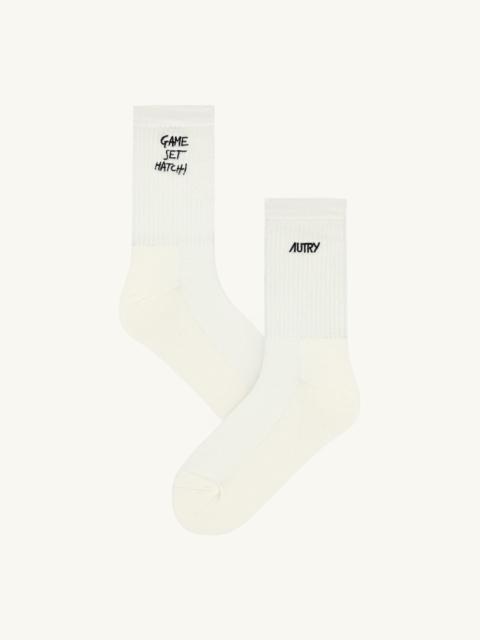 AUTRY 'GAME SET MATCH!' SOCKS UNISEX