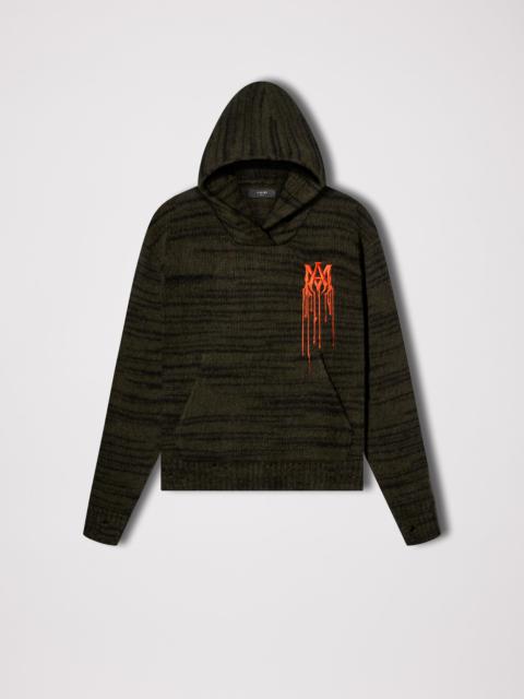 AMIRI SPACE DYE HOODIE WITH PAINT DRIP M.A. LOGO