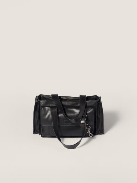Utilitaire nappa leather shopping bag