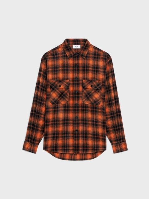 LOOSE SHIRT IN CHECKED WOOL