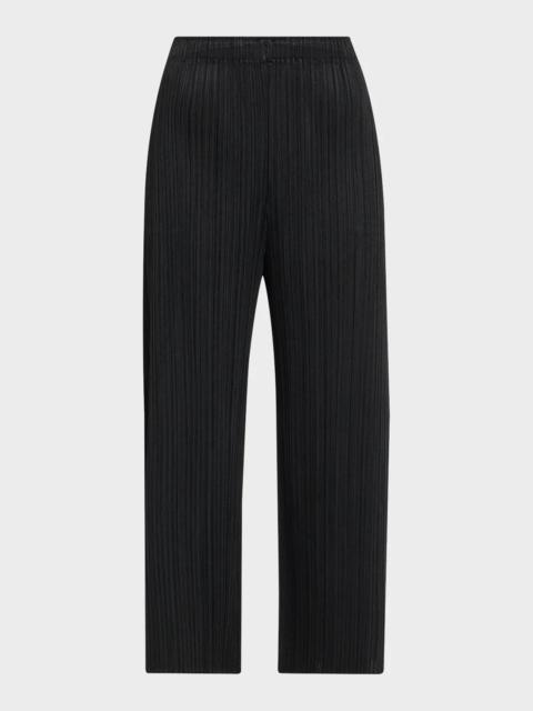 ISSEY MIYAKE Monthly Colors: July Pleated Wide-Leg Crop Pants