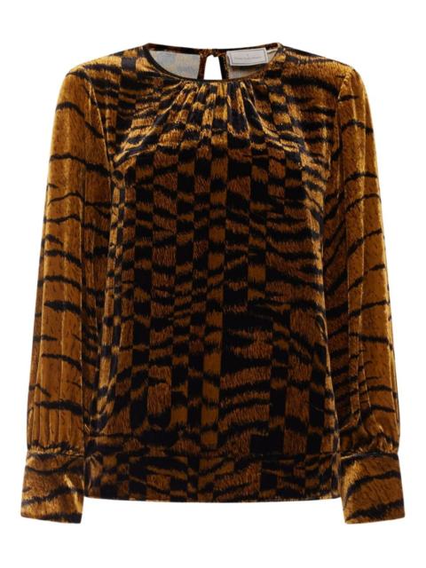 Pierre-Louis Mascia velvet abstract-print shirt